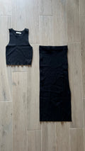 Conjunto Top e Saia Malha