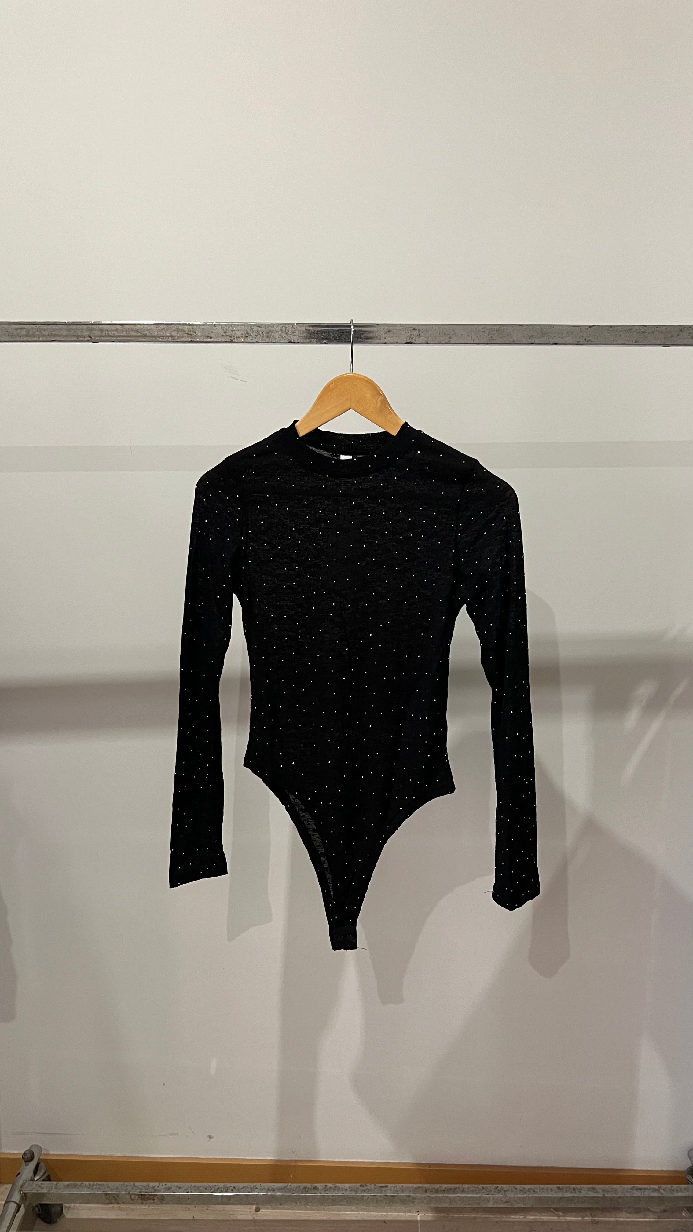 Body Manga Comprida Brilho