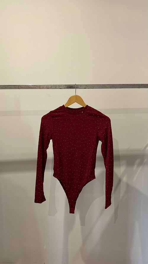Body Manga Comprida Brilho